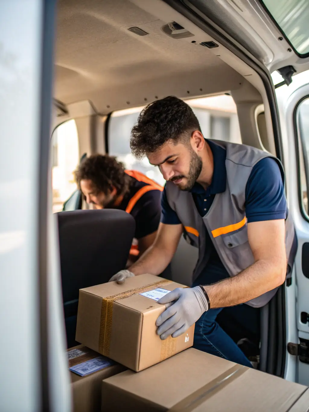 A sturdy delivery van loaded with packages, showcasing Kernel Delivery's reliable standard delivery service.